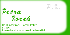 petra korek business card